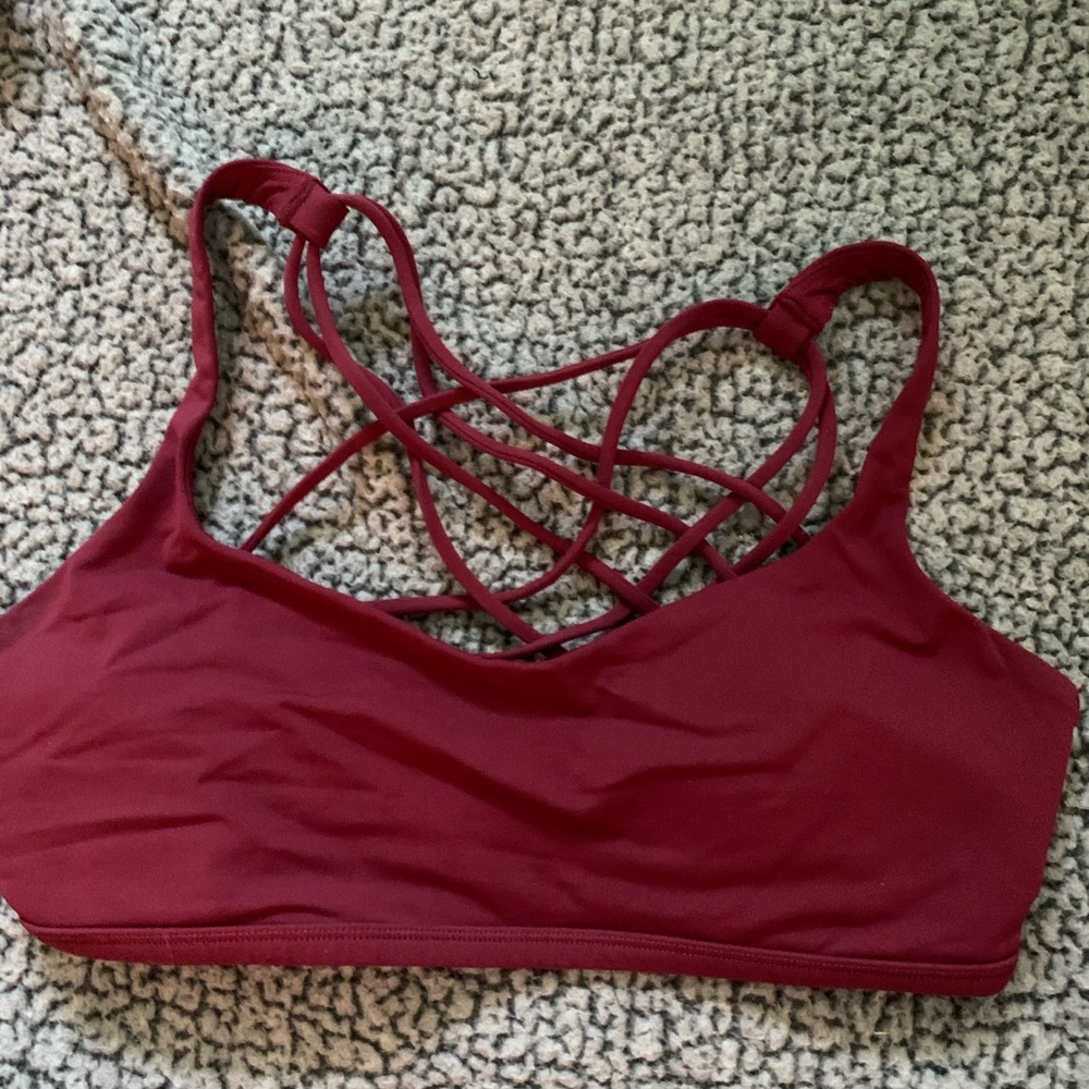 maroon lulu lemon sports bra